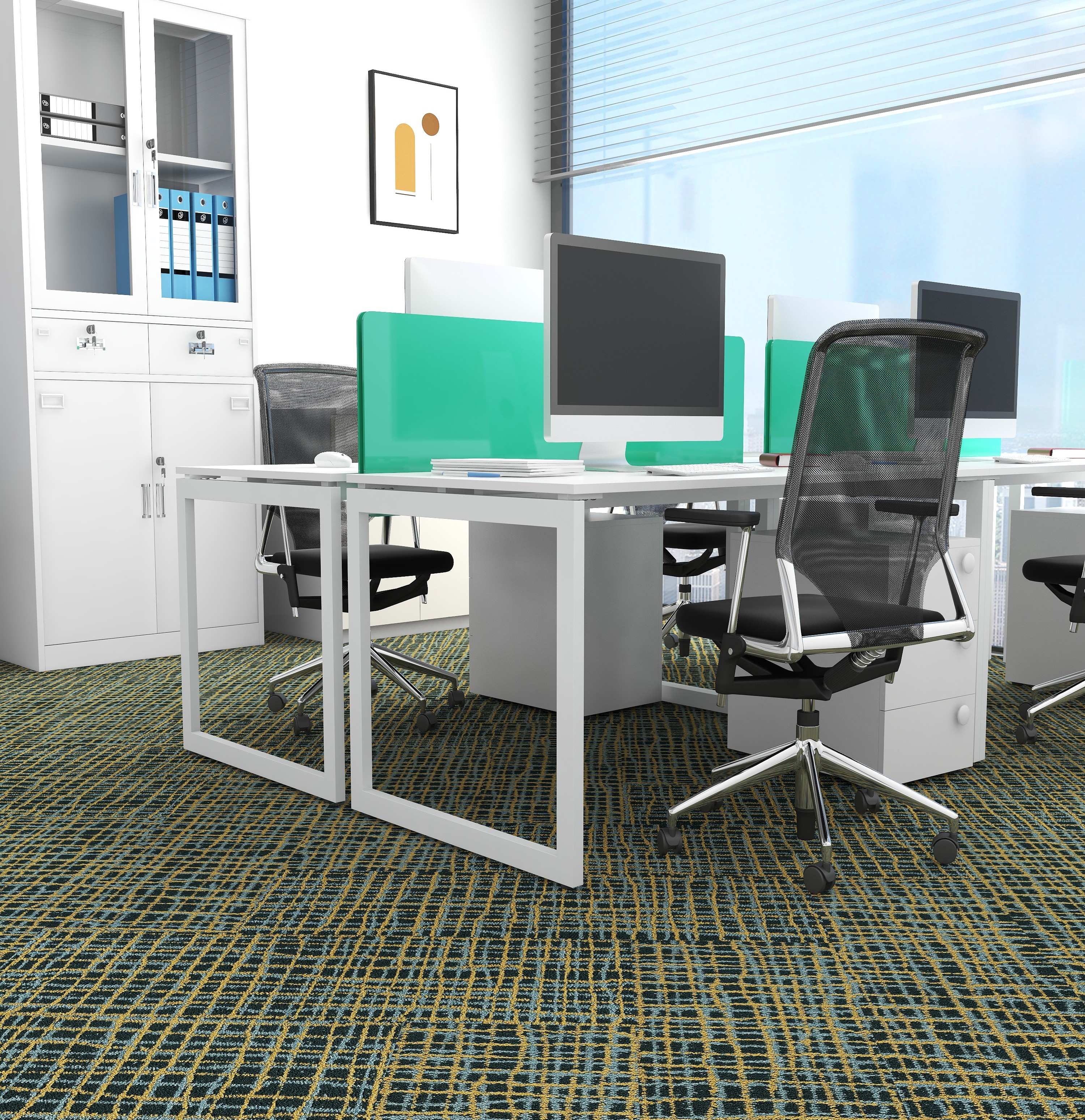 Burgunie Field modular carpet tile series