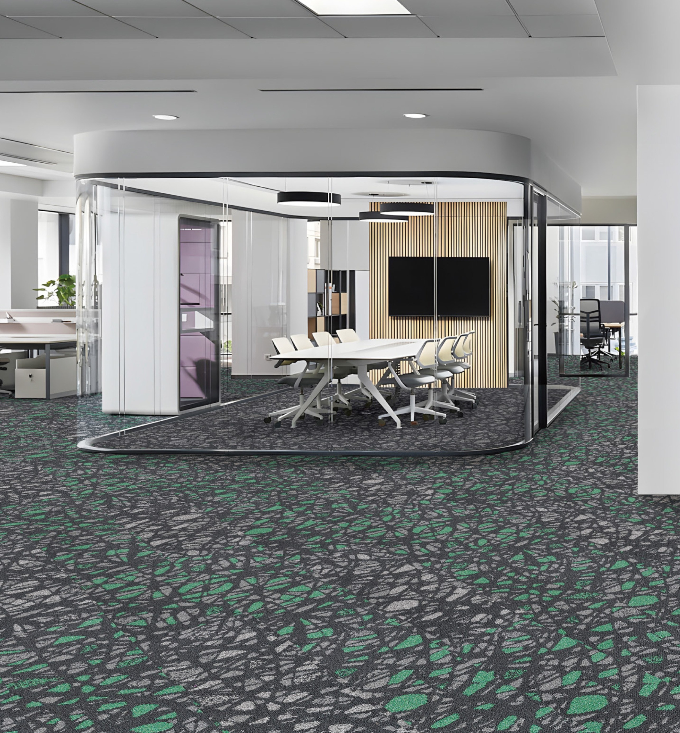 Burgunie Gem modular carpet tile series