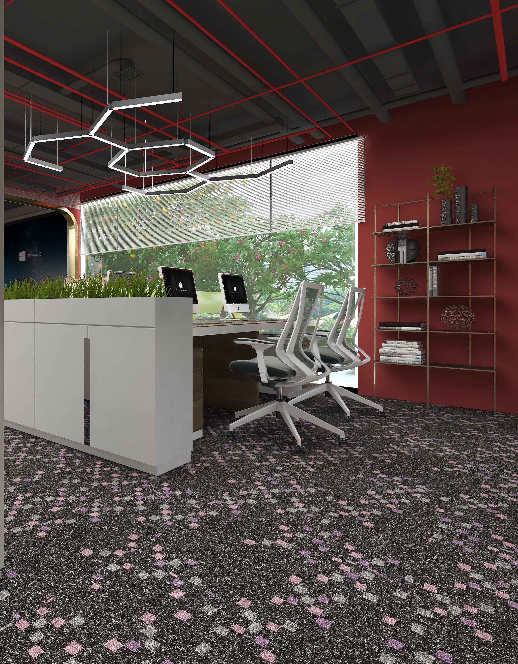 Burgunie Starry Sky modular carpet tile series