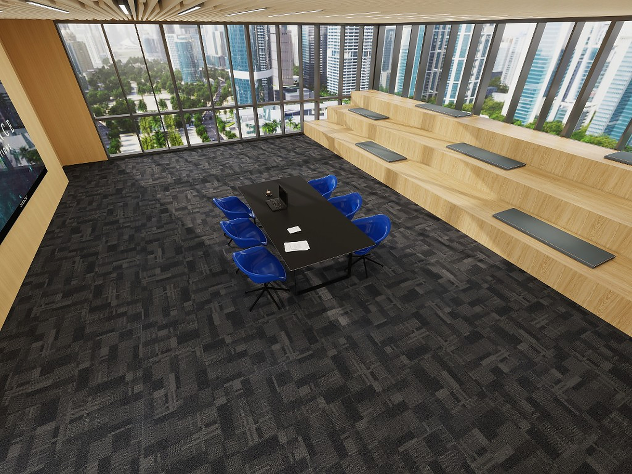 Burgunie JNP15 modular carpet tile series