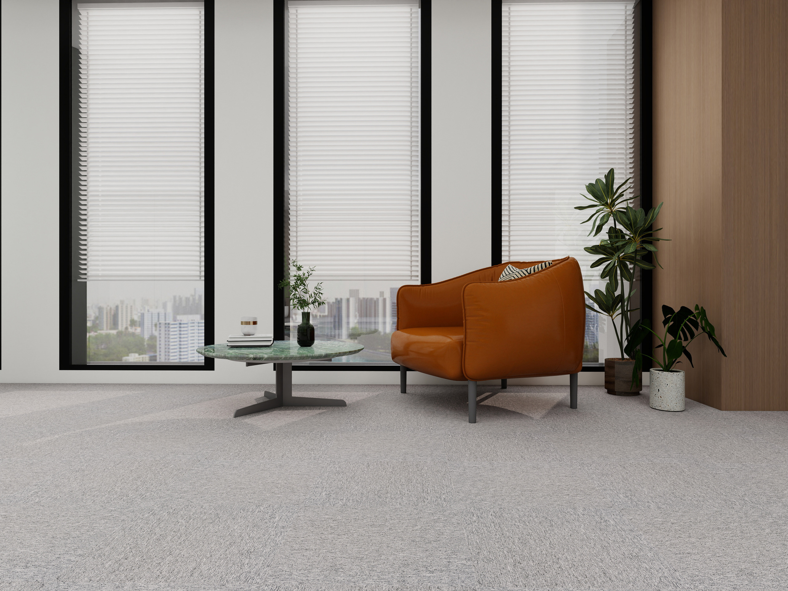 Burgunie Checker modular carpet tile series