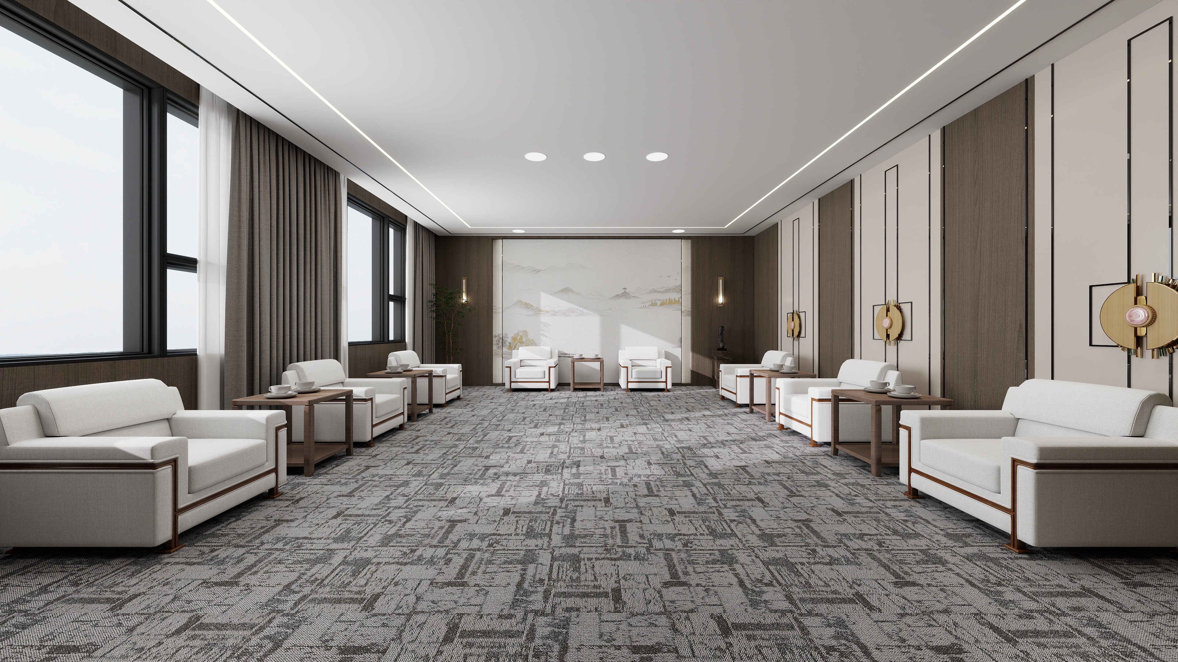 Burgunie GP002 modular carpet tile series