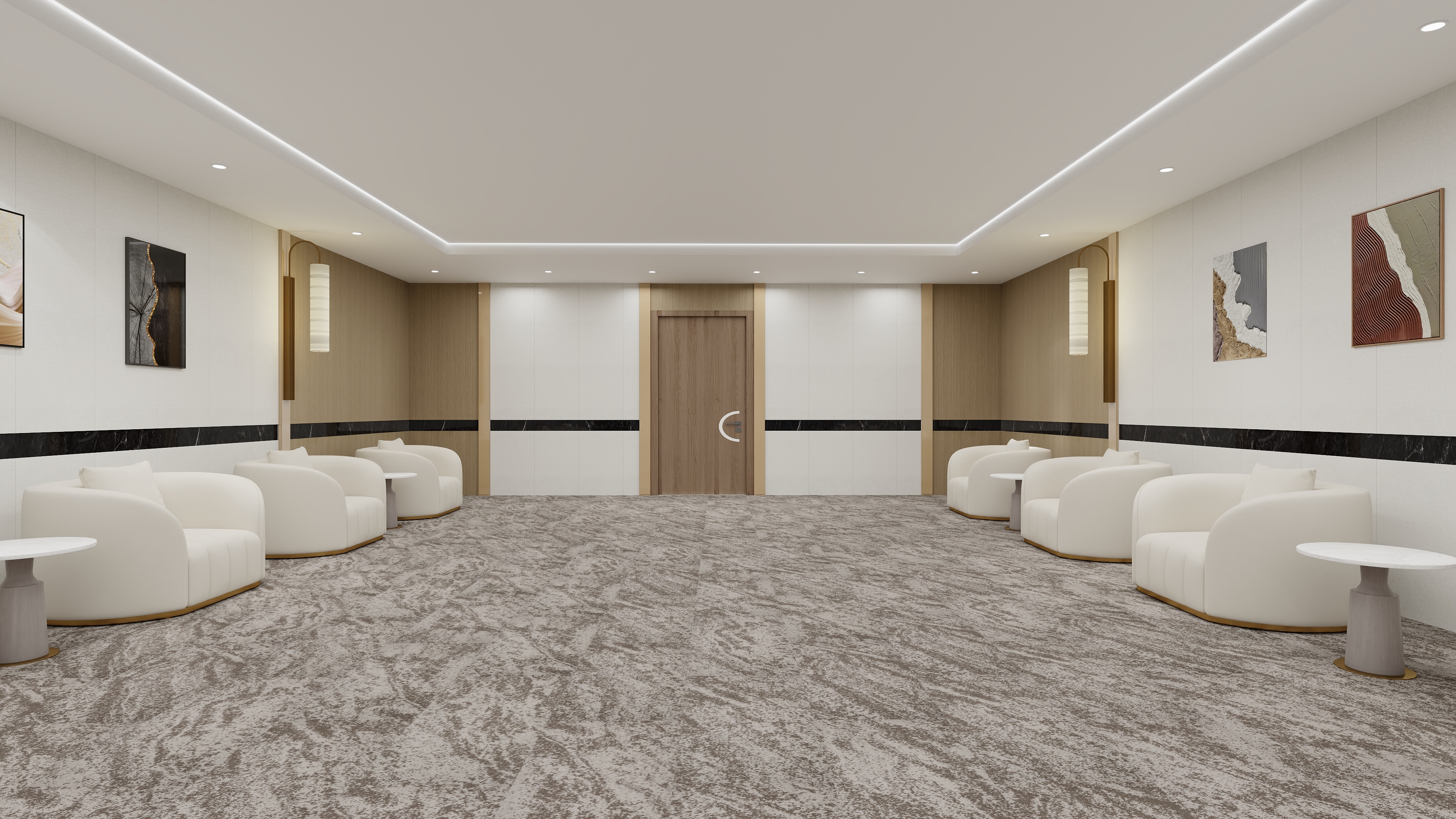 Burgunie LuxMarble modular carpet tile series