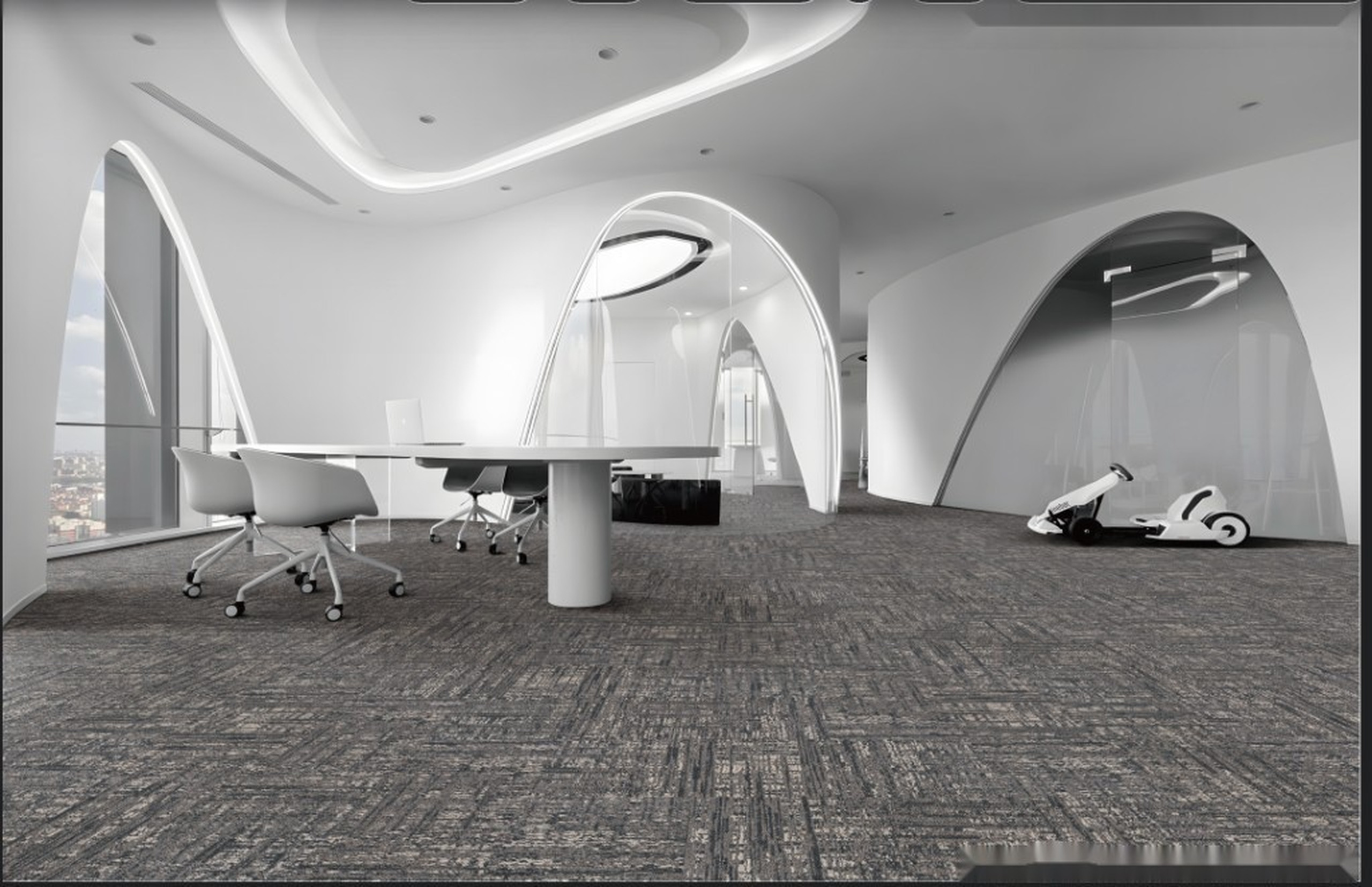 Burgunie Mousse modular carpet tile series
