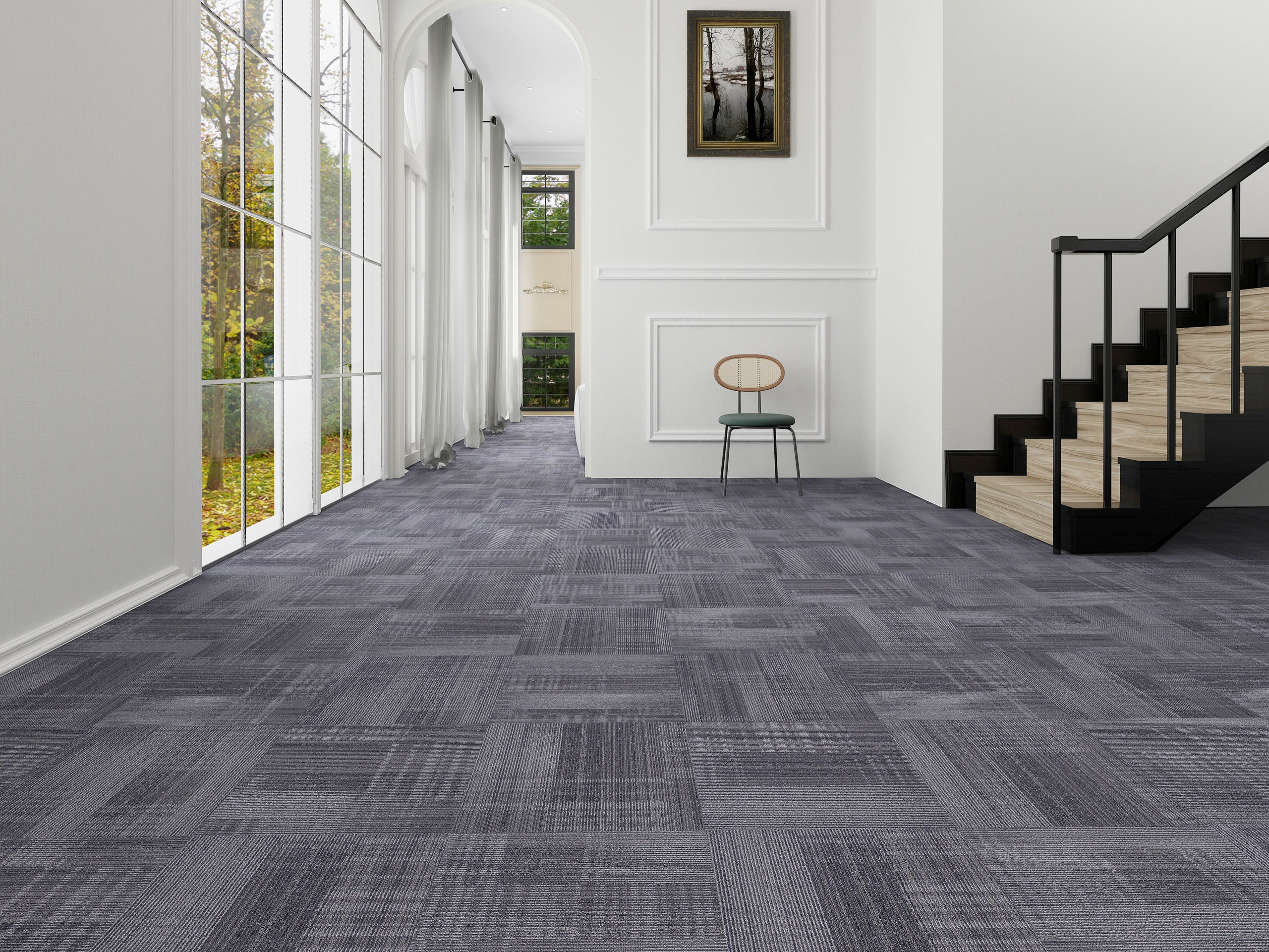 Burgunie Nightfall modular carpet tile series