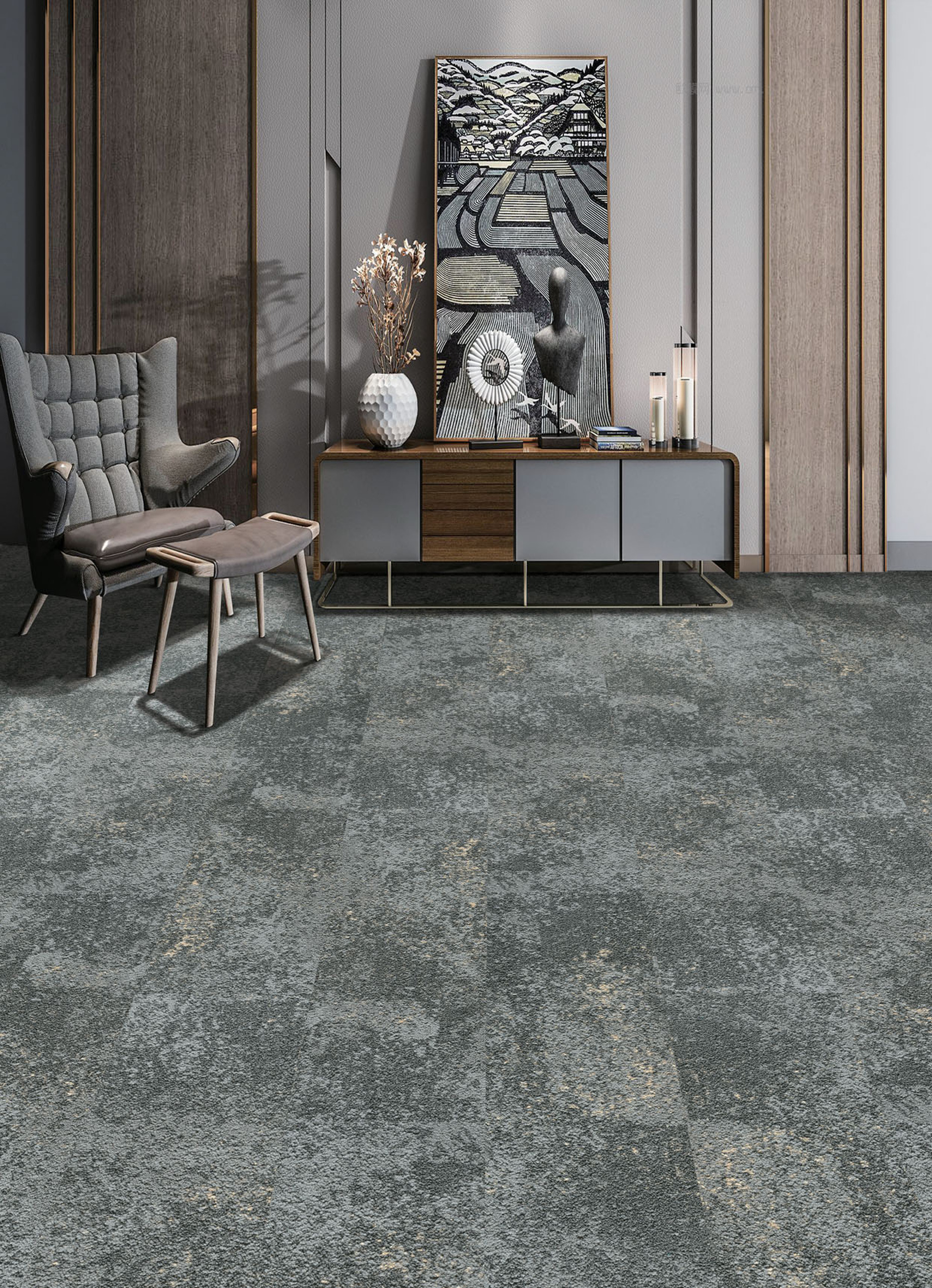 Burgunie Victoria modular carpet tile series