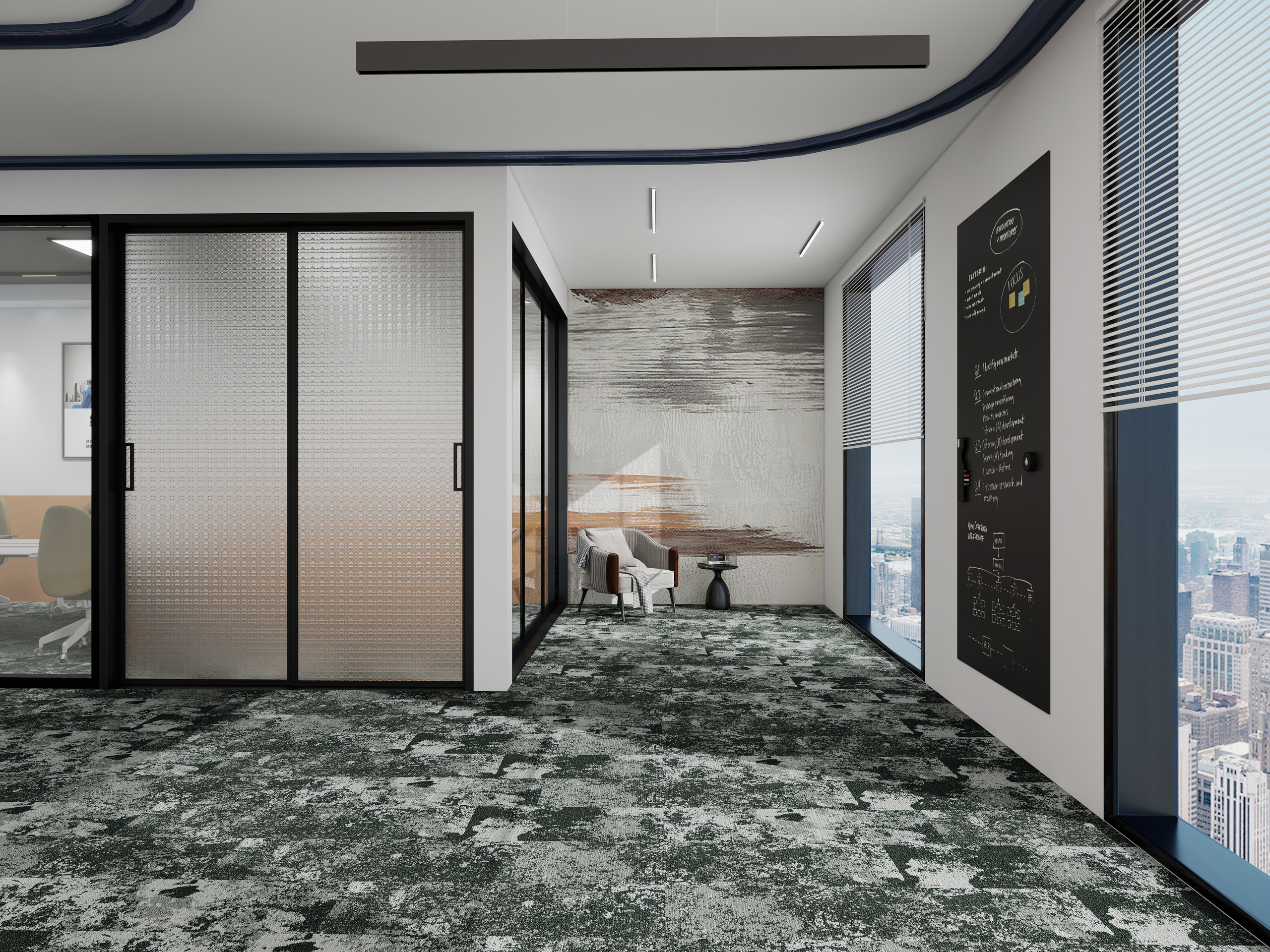 Burgunie Vienna modular carpet tile series