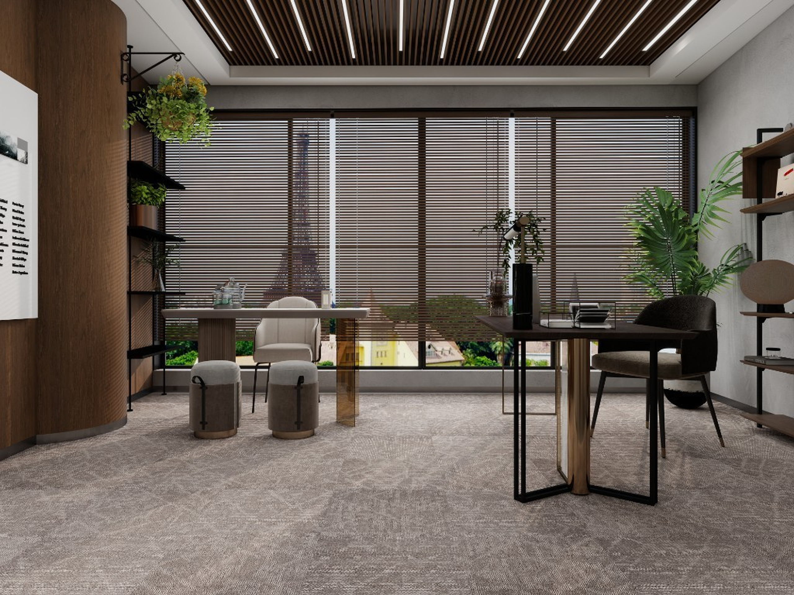 Burgunie JD001 modular carpet tile series