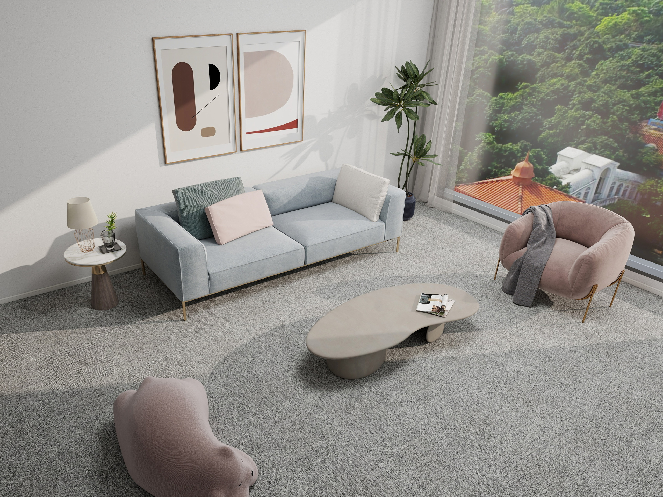 Burgunie JNP01 modular carpet tile series