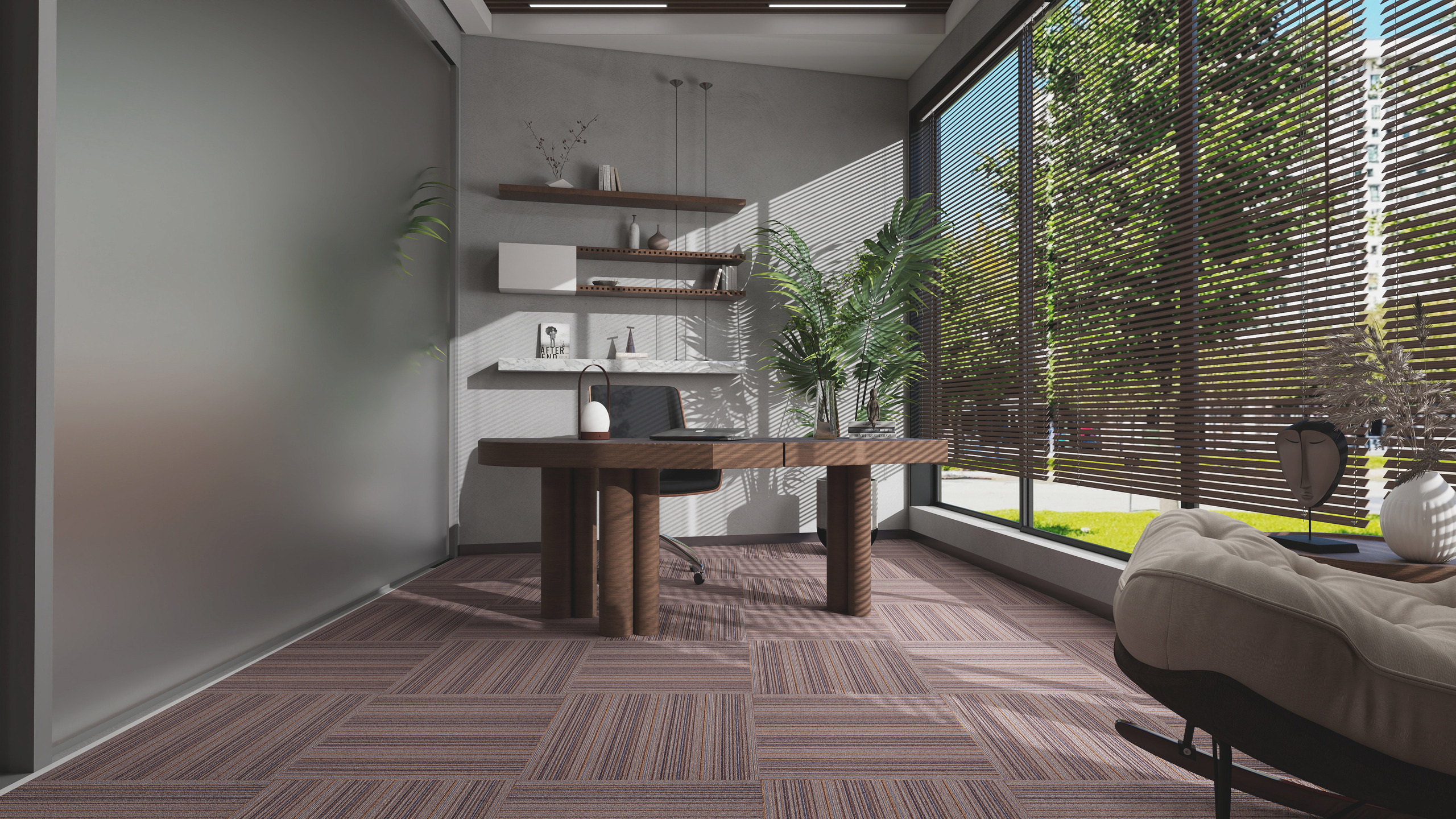 Burgunie JNP03 modular carpet tile series