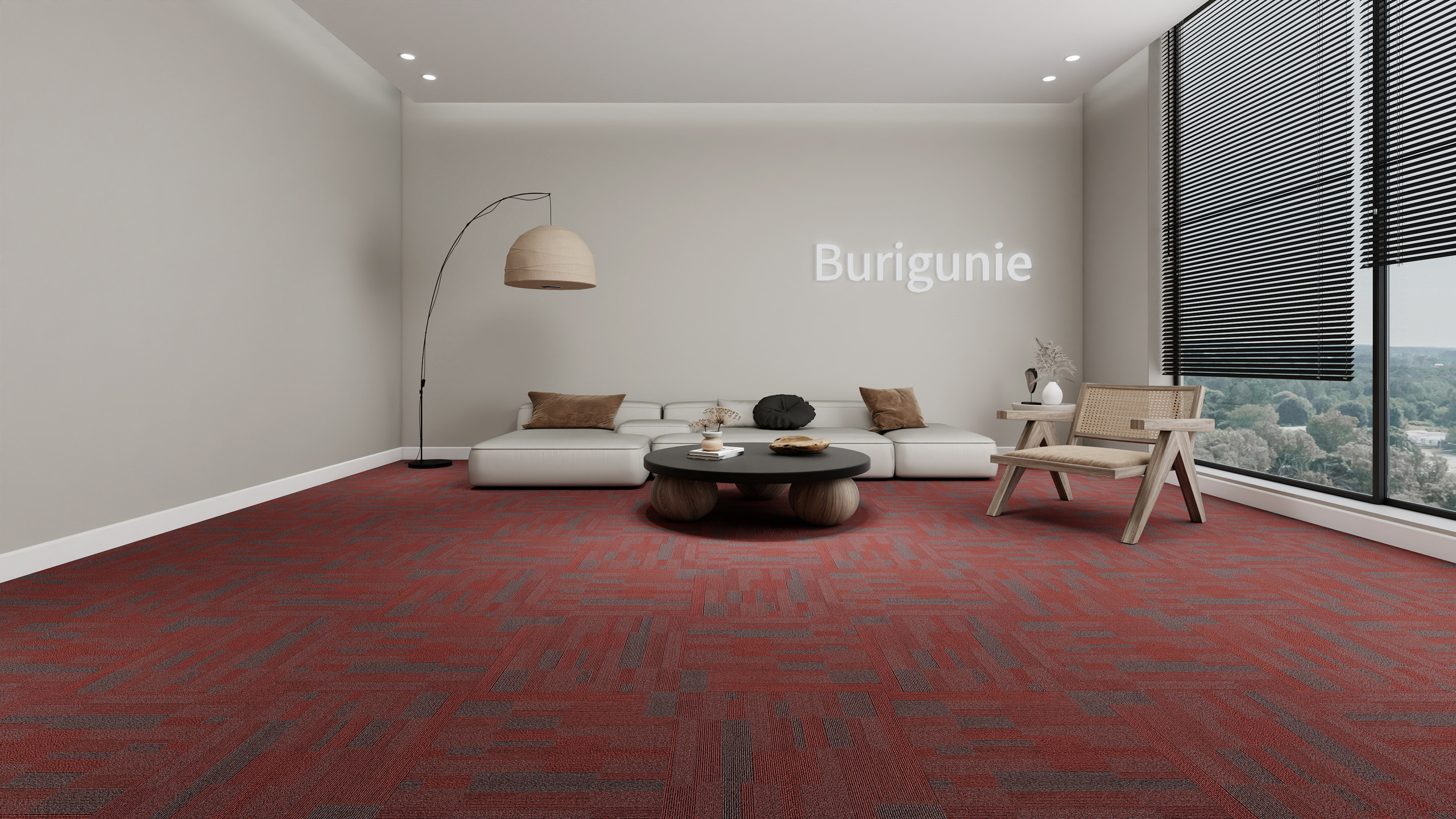 Burgunie JNP06 modular carpet tile series