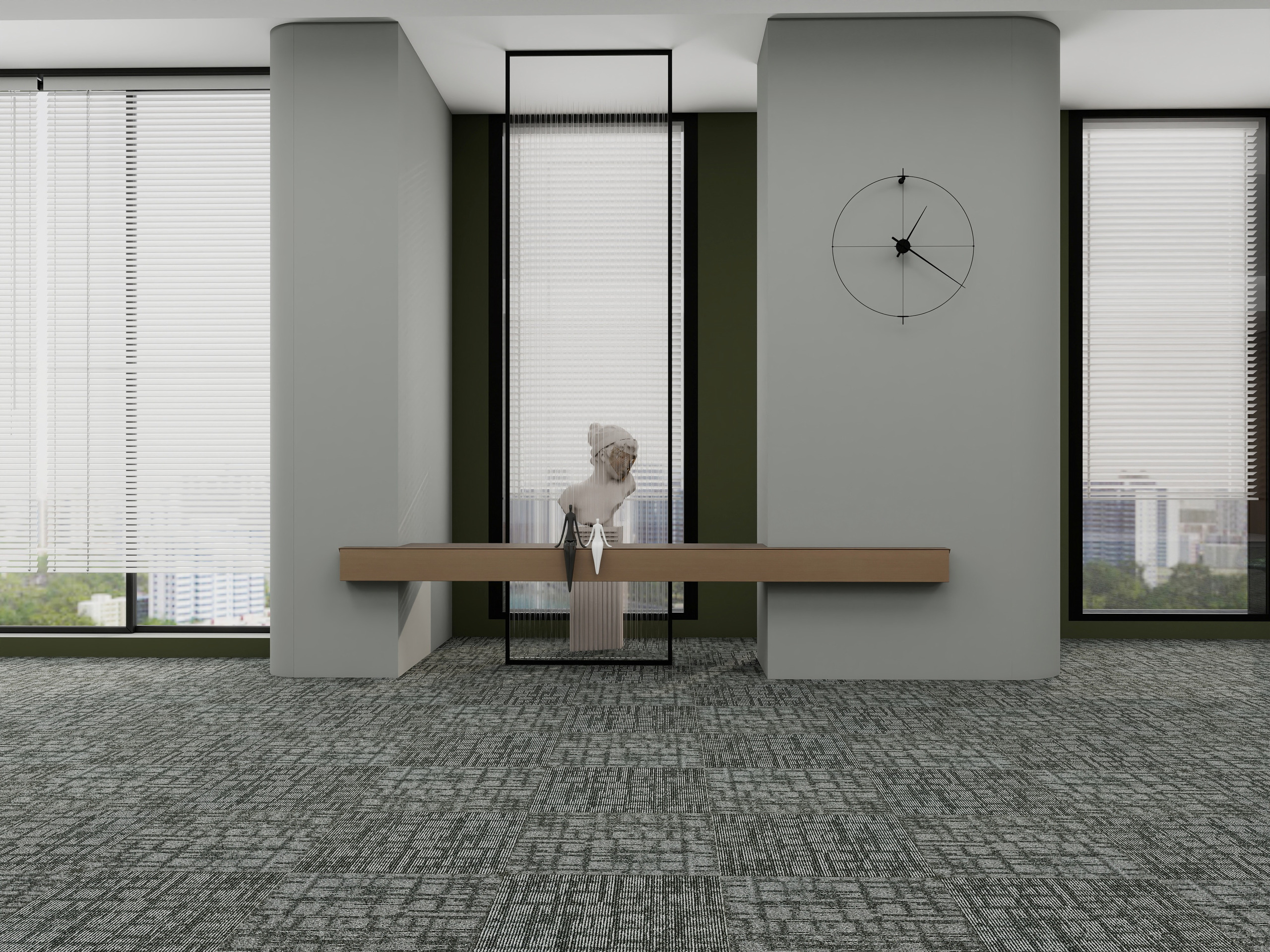 Burgunie JNP09 modular carpet tile series