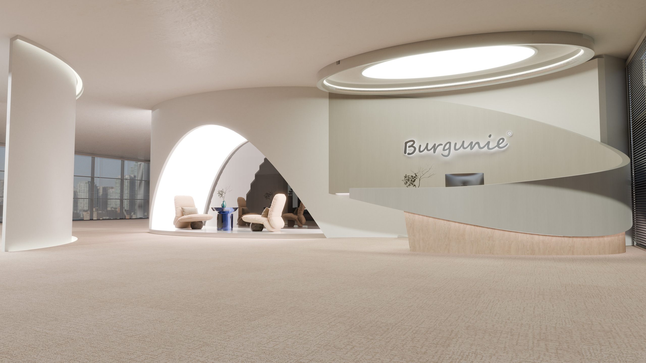 Burgunie Blueprint modular carpet tile series