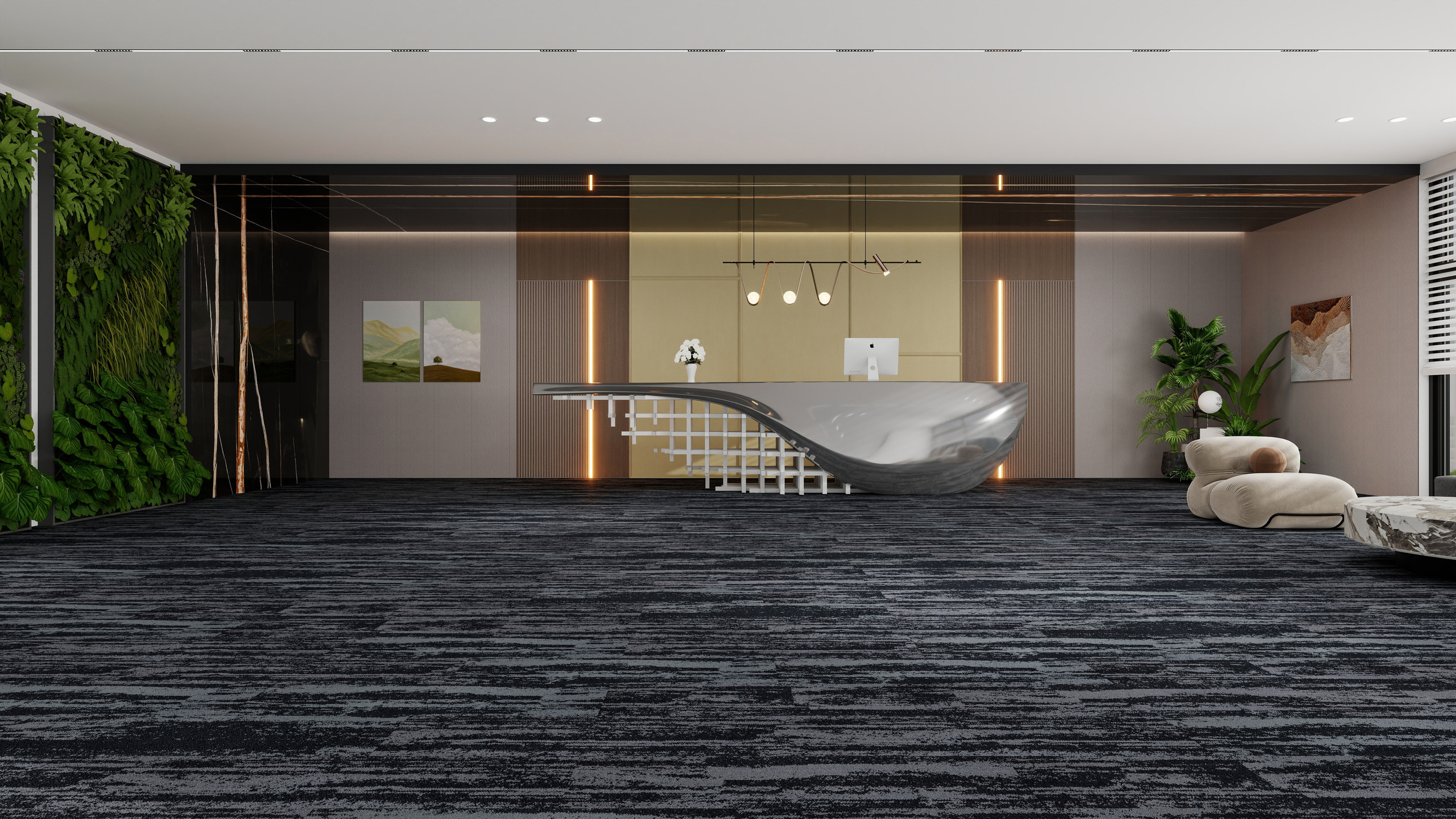 Burgunie York modular carpet tile series