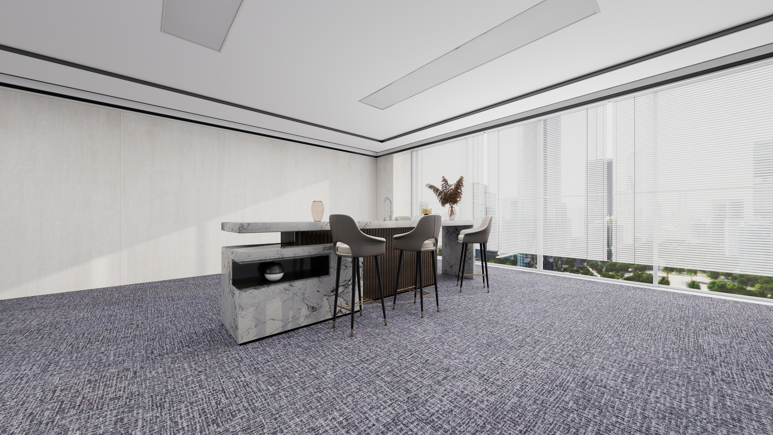 Burgunie Sky Net modular carpet tile series