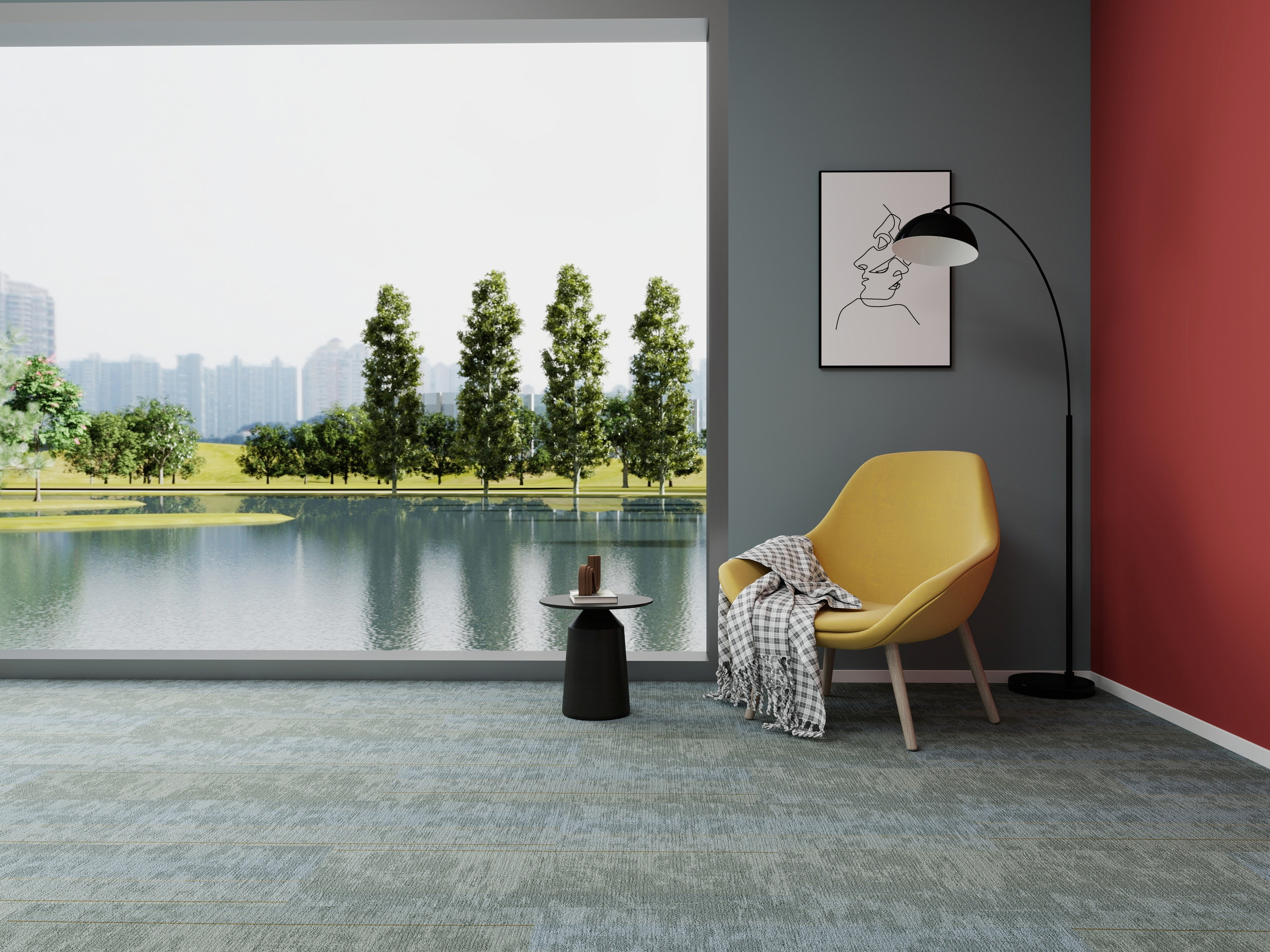 Burgunie TB16 modular carpet tile series