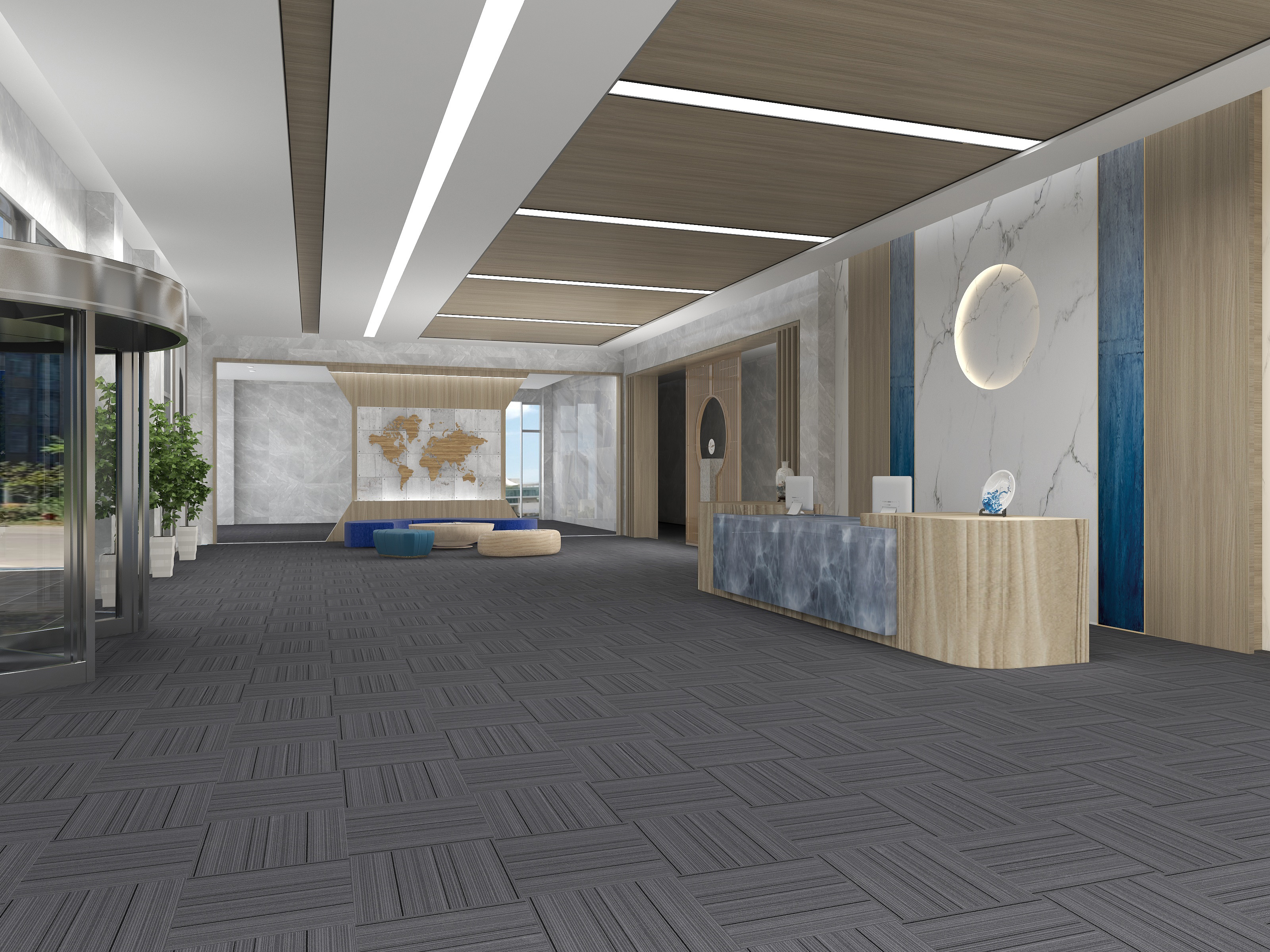 Burgunie Baichuan modular carpet tile series